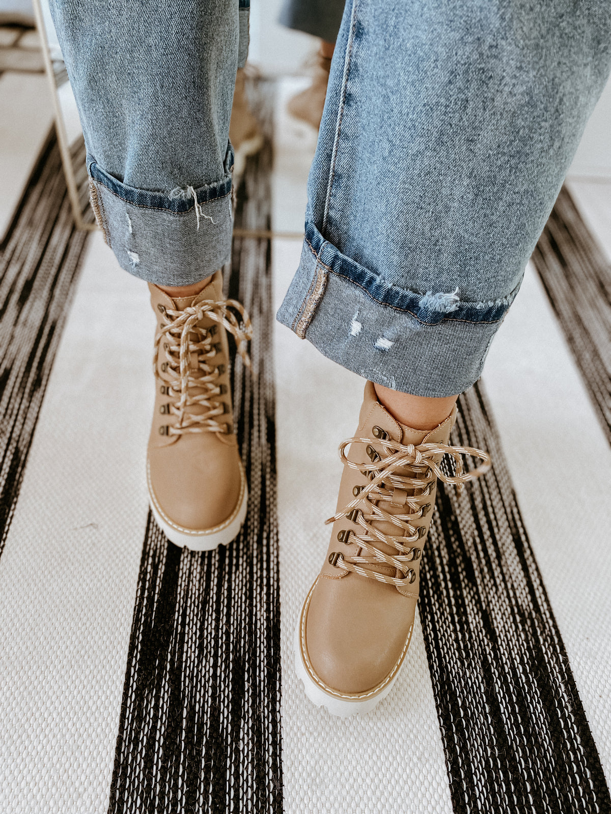 The Kinsley Booties in Latte