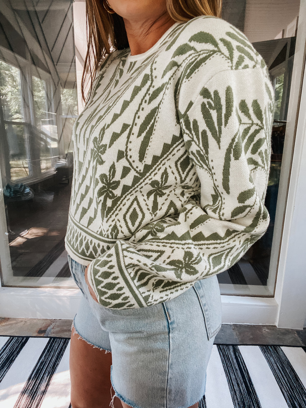 Yeva Sweater in Palm Green