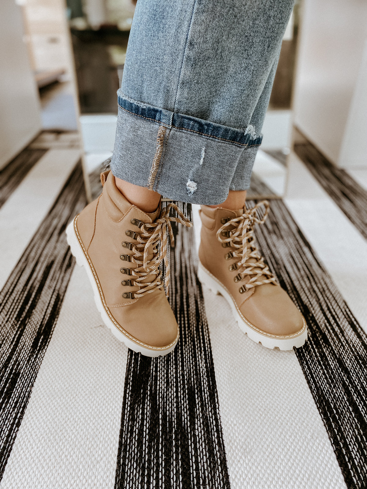 The Kinsley Booties in Latte