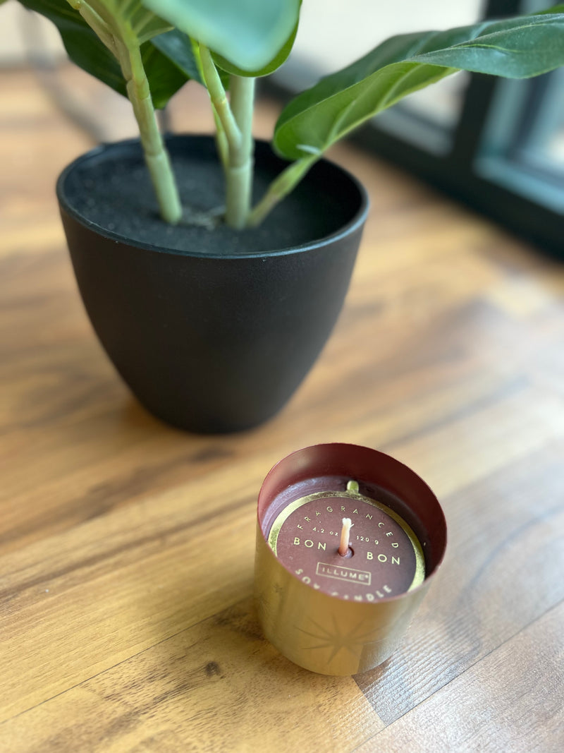 Tiny Tinsel Glass Candle - junglefunkrecordings