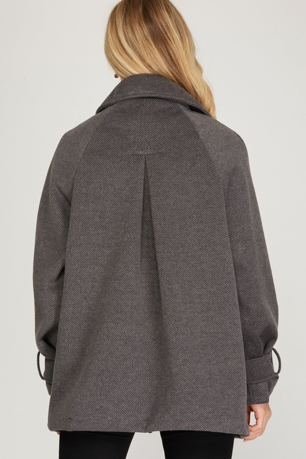 Raglan Sleeve Brushed Coat - Sophie