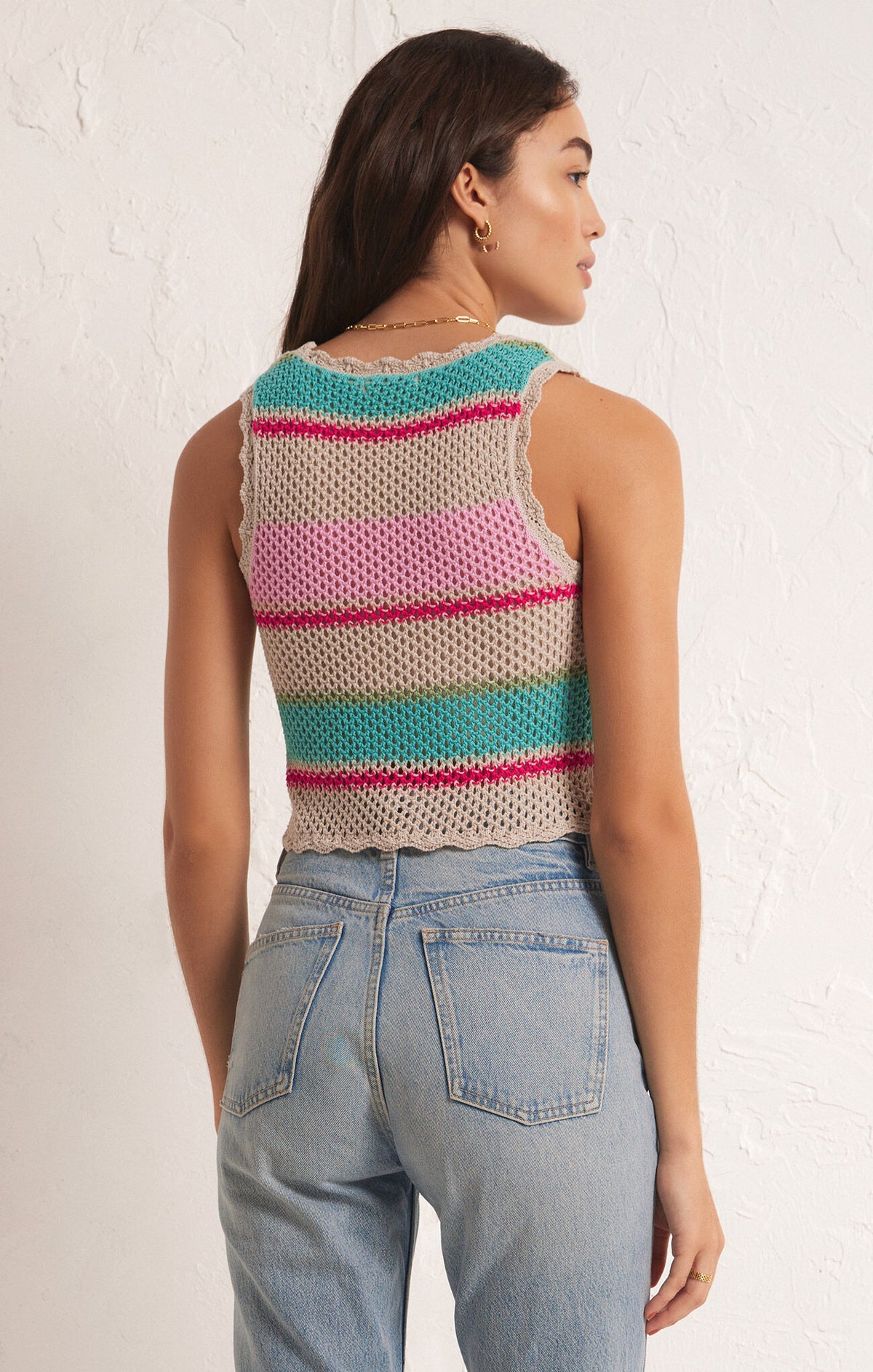 Sol Stripe Sweater Tan in Natural - Sophie