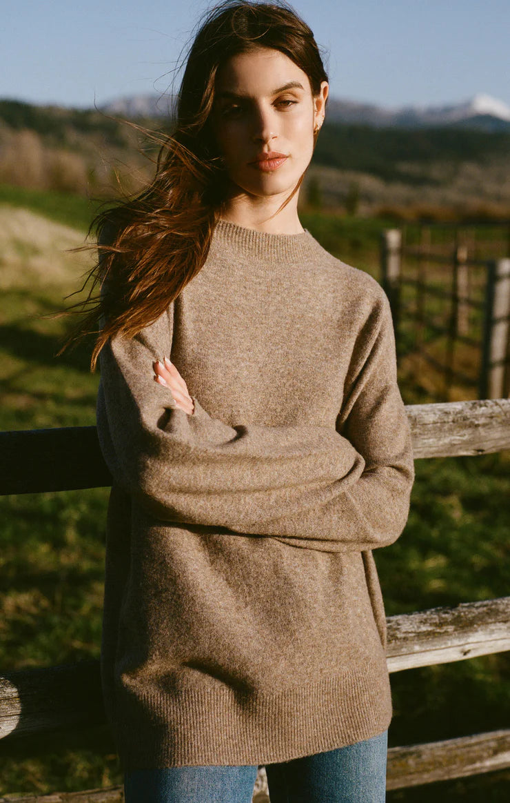 Gia Crew Neck Sweater in Chai