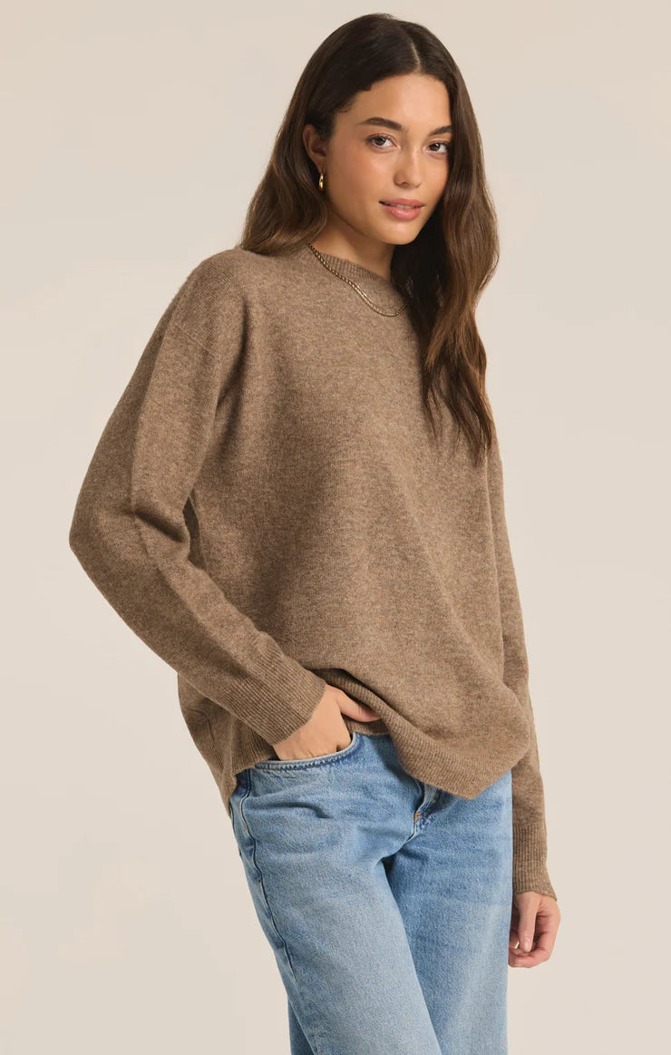 Gia Crew Neck Sweater in Chai