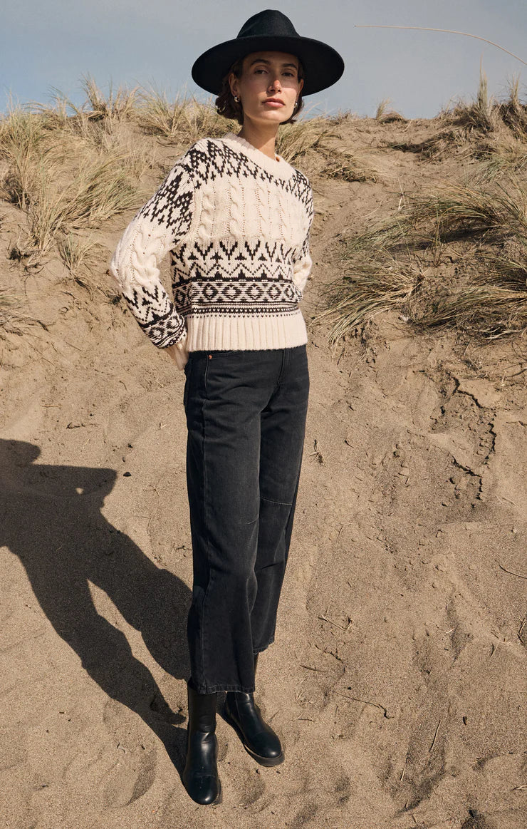 Garland Fairisle Sweater in Sea Salt