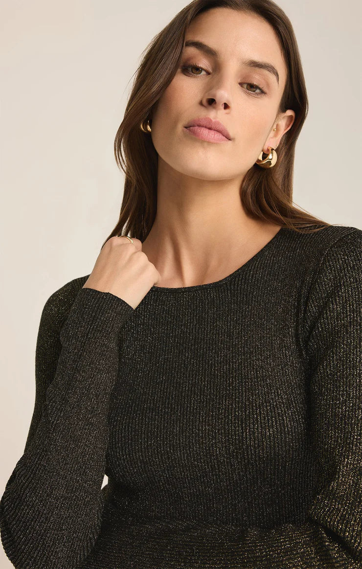 Goldie Crew Neck Sweater in Black