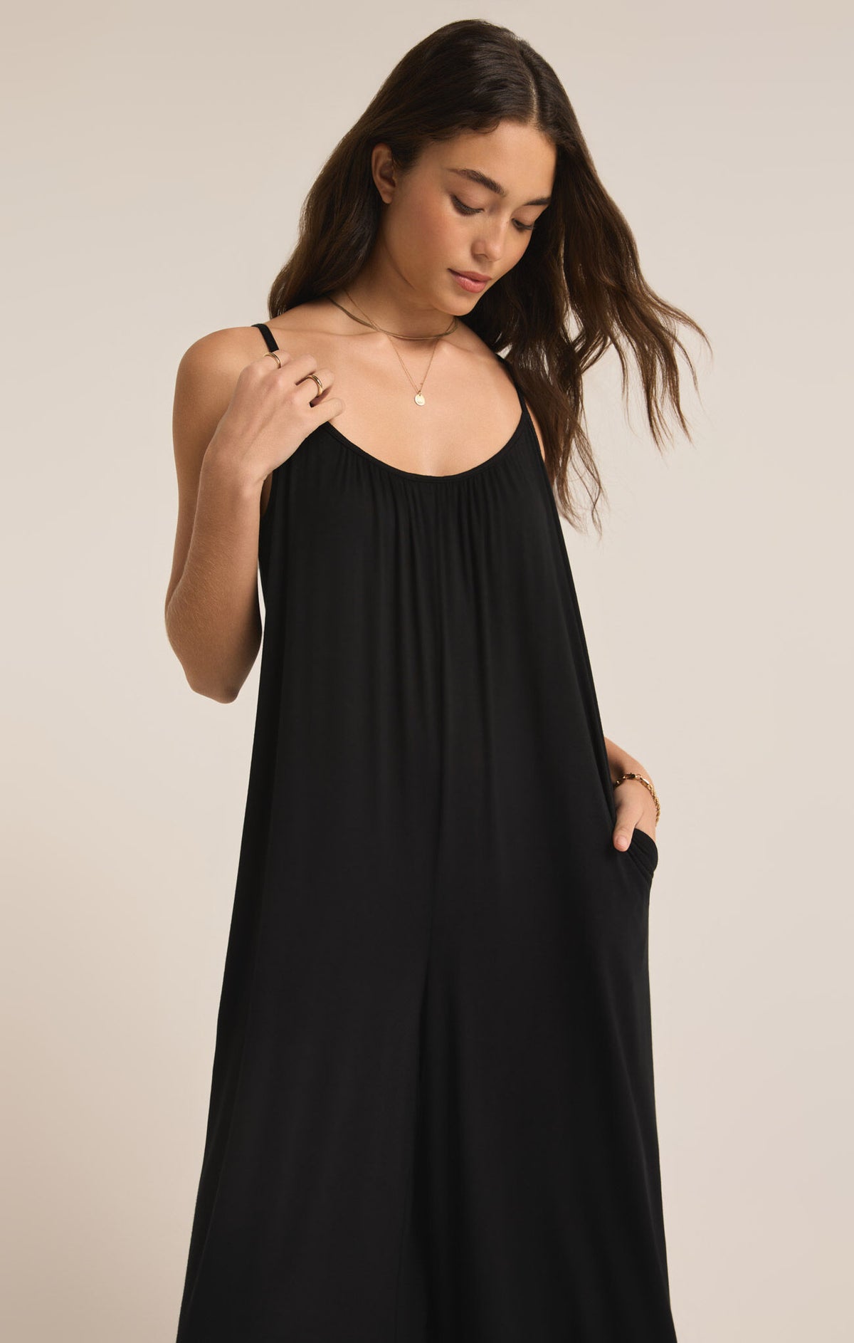 The Flared Jumpsuit in Black - Sophie