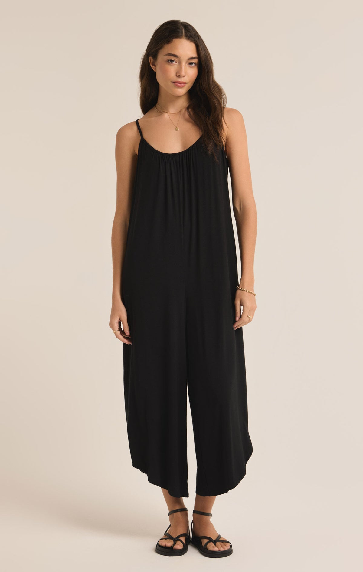 The Flared Jumpsuit in Black - Sophie