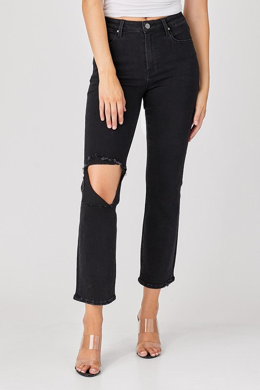 Cali Cropped Distressed Jeans - Sophie