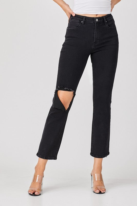 Cali Cropped Distressed Jeans - Sophie