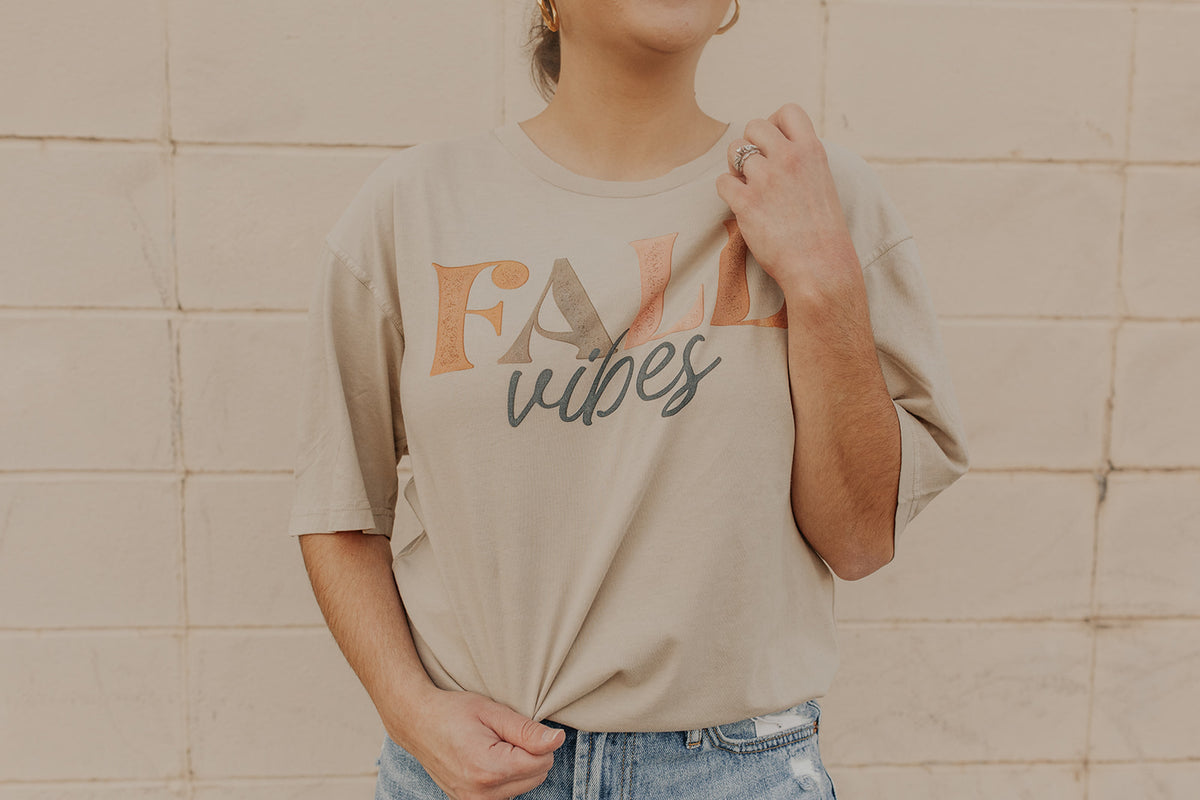 Fall Vibes Oversized Graphic Tee - Sophie