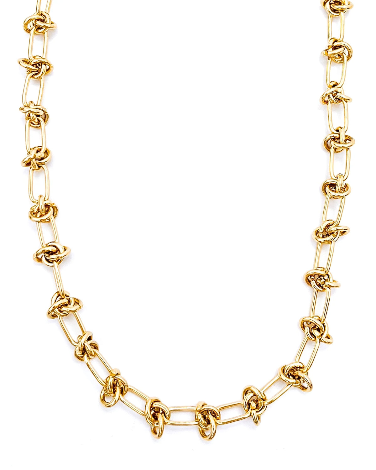 Chrishelle Gold Knot Chain Necklace - Sophie